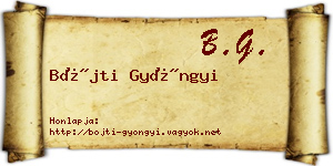 Bőjti Gyöngyi névjegykártya