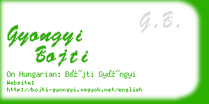 gyongyi bojti business card